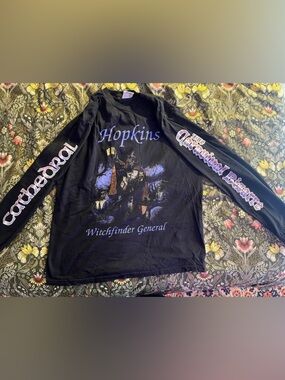 Cathedral Comfort Colors Black Hopkins Witchfinder General LS Shirt doom metal